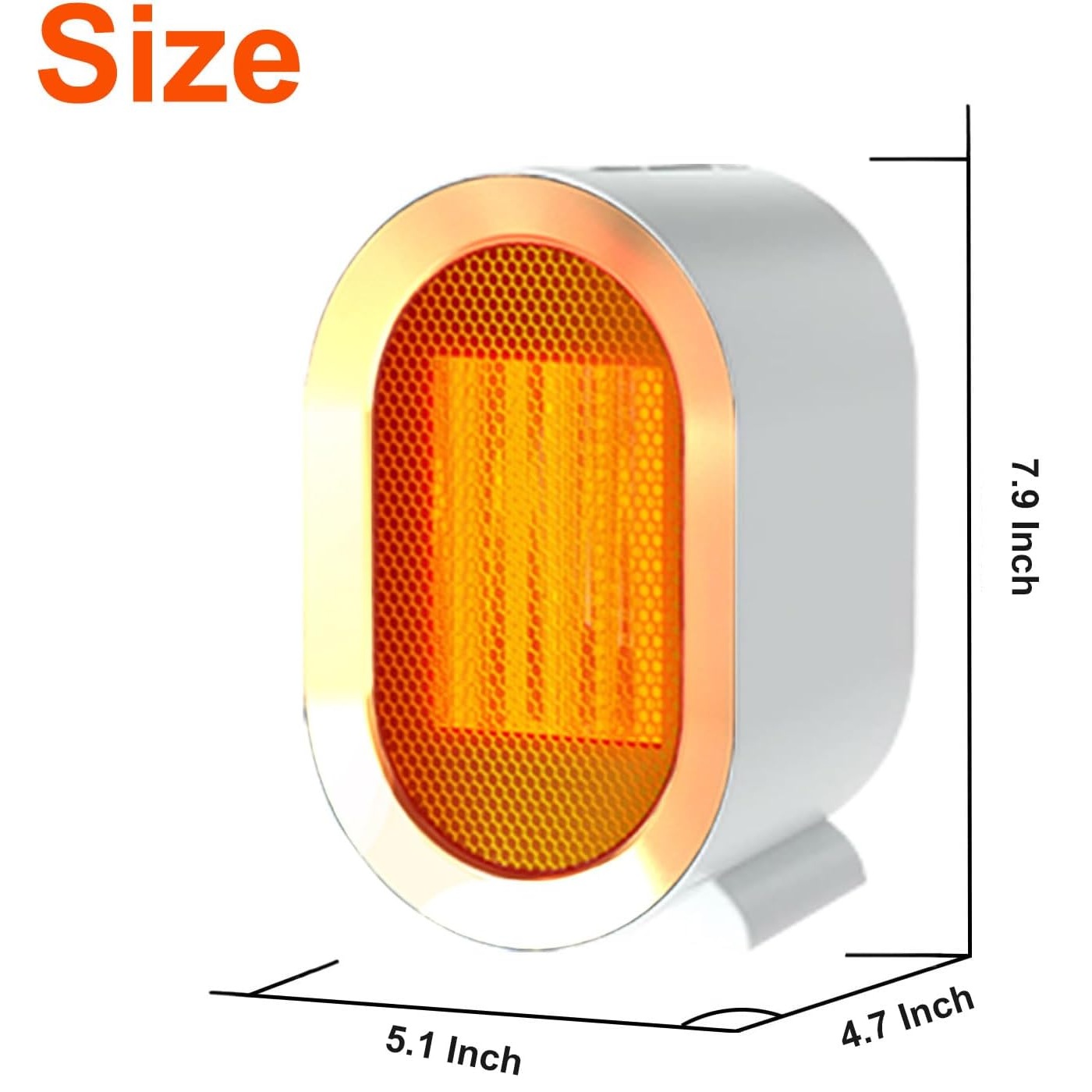 YearPeak Personal Ceramic Space Heater - 1200W Fast Quiet Desk Heater