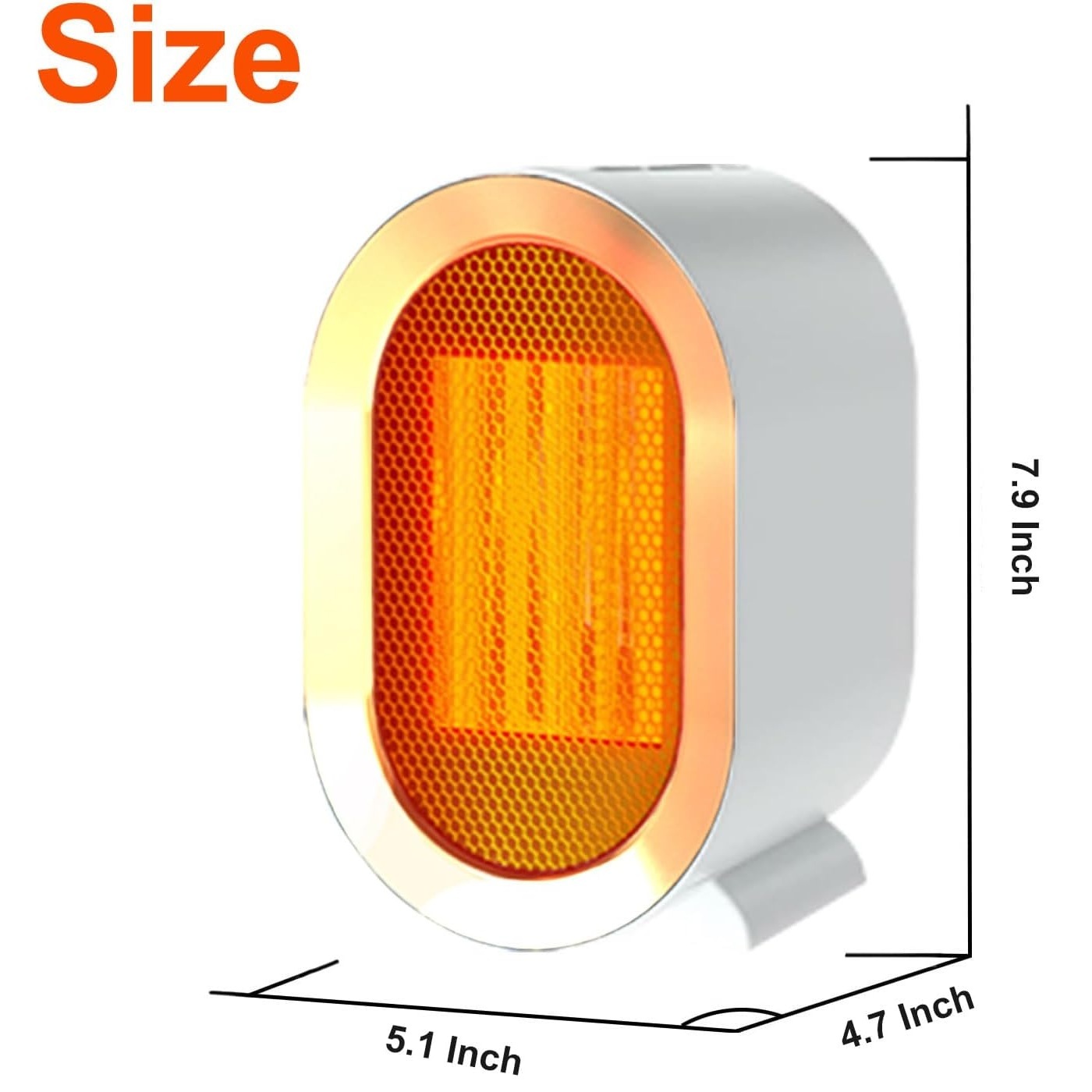 YearPeak Personal Ceramic Space Heater - 1200W Fast Quiet Desk Heater