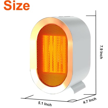 YearPeak Personal Ceramic Space Heater - 1200W Fast Quiet Desk Heater