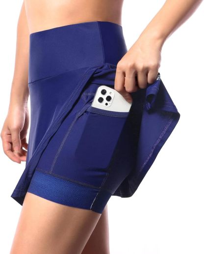 Cycling Best Women's 2-in-1 Bike Skort with 4D Gel Pad 