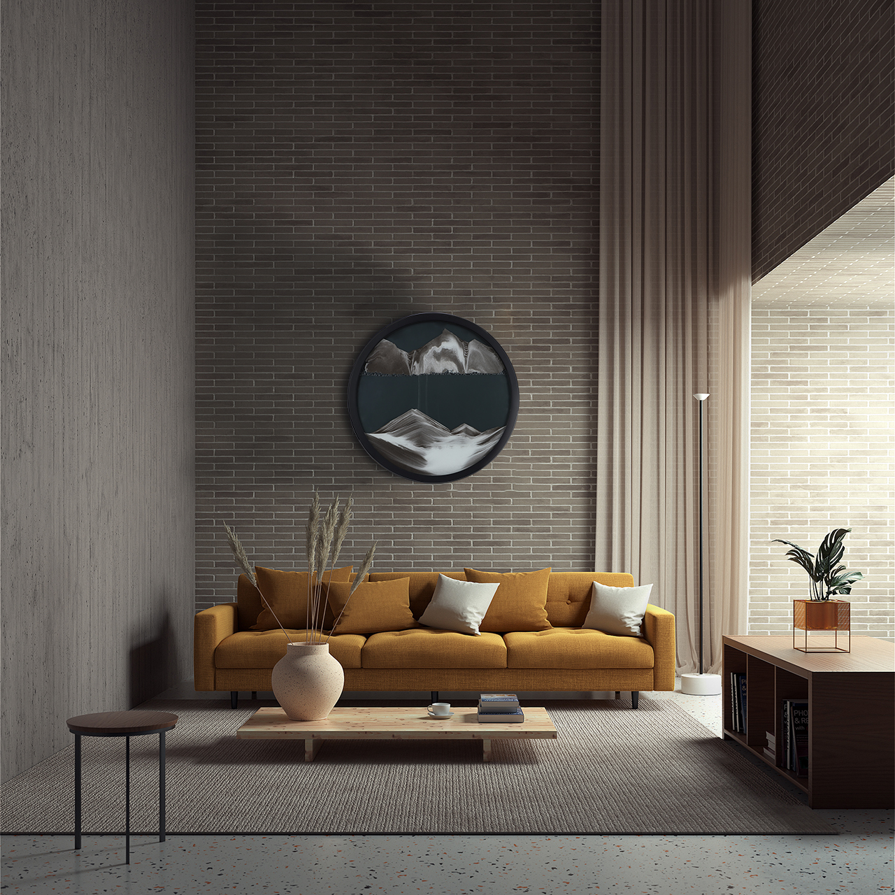 YearPeak Moving Sand Art Wall Decor - Rotating Illusion Sand Scene Picture Frame