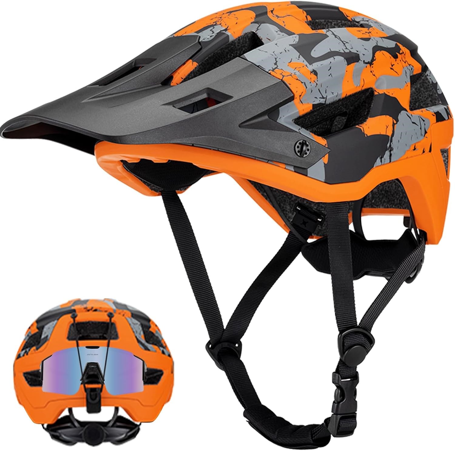 Cycling Best Dual-Mold MTB Helmet - Lightweight CE-Certified Bike Helmet with Visor 
