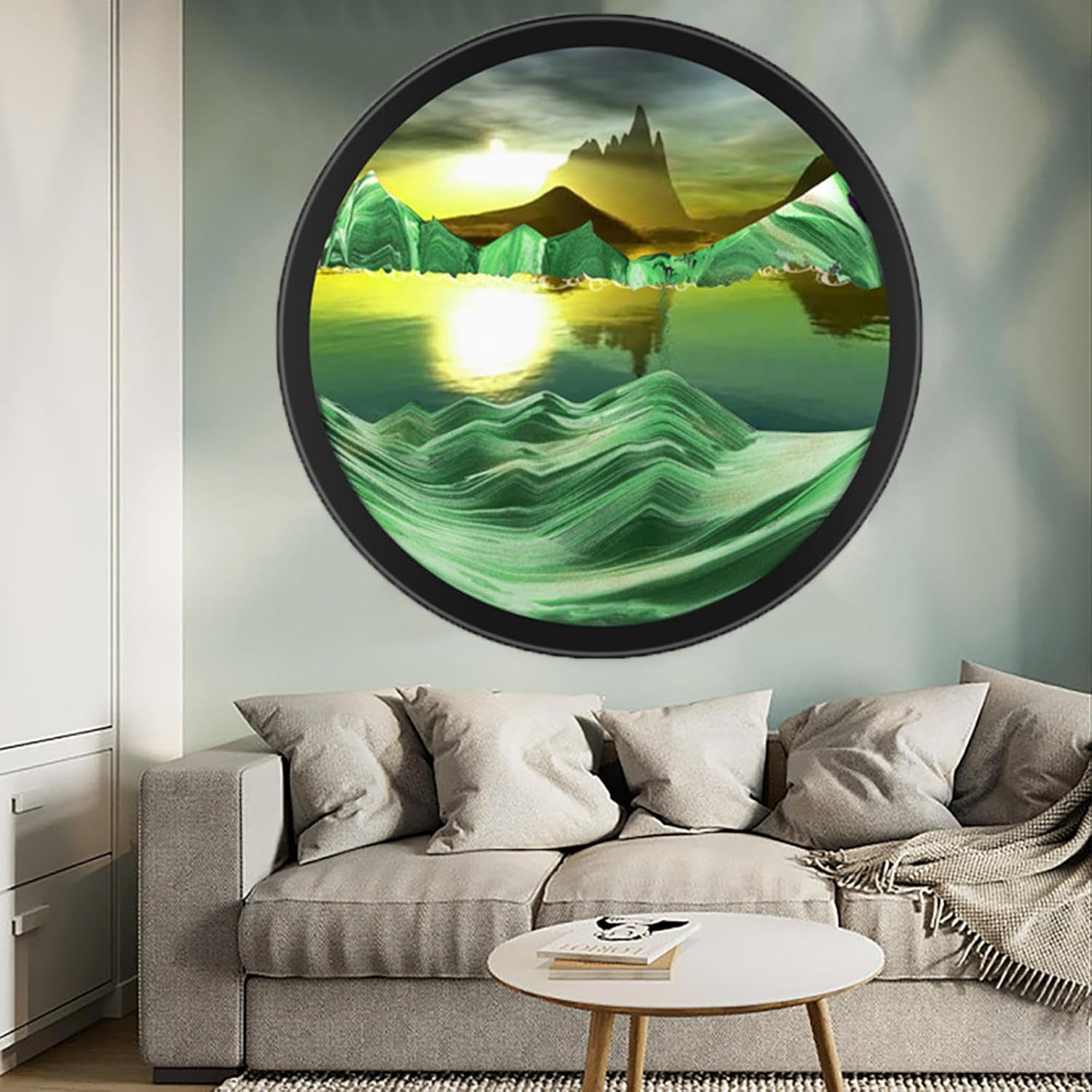 YearPeak Rotating Sand Art - Relaxing 3D Wall Decor for Home & Office