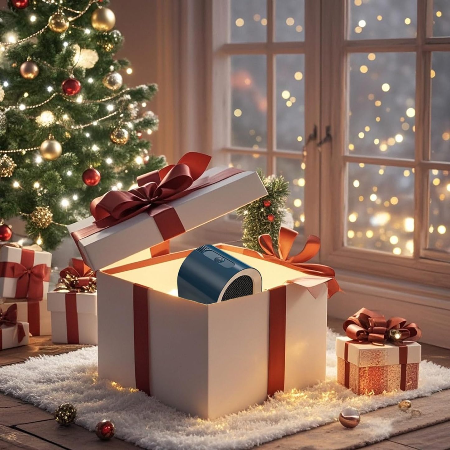 YearPeak Personal Ceramic Space Heater - 1200W Fast Quiet Desk Heater