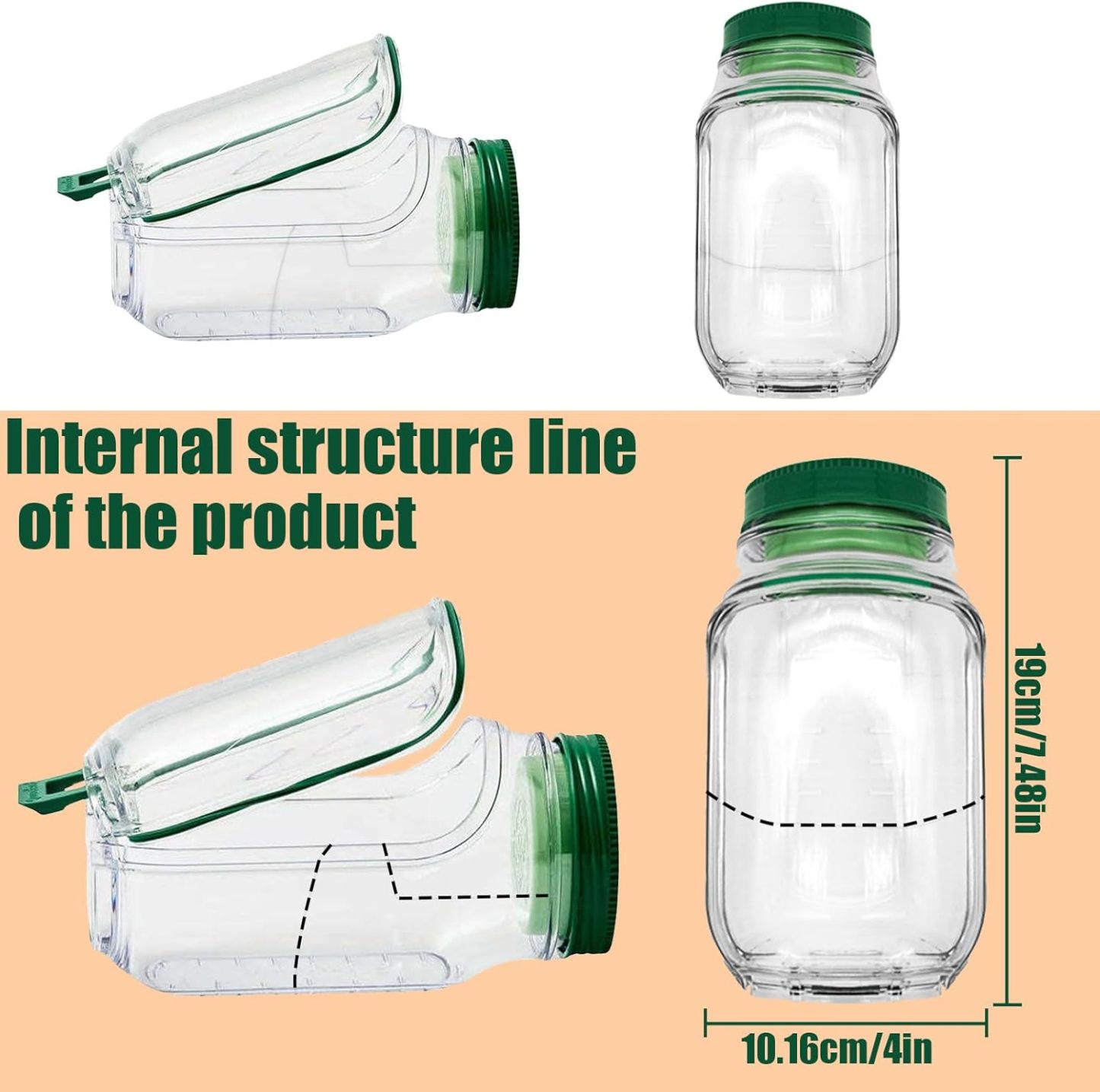 YearPeak Airtight Salad Jar with Dressing Pot - Meal Prep Container