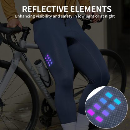 Cycling Best Men's 3D Padded Bib Shorts with Elastic Straps