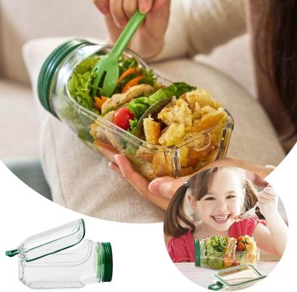 YearPeak Airtight Salad Jar with Dressing Pot - Meal Prep Container