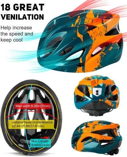 Cycling Best LED Bike Helmet with Magnetic Goggle  Sun Visor