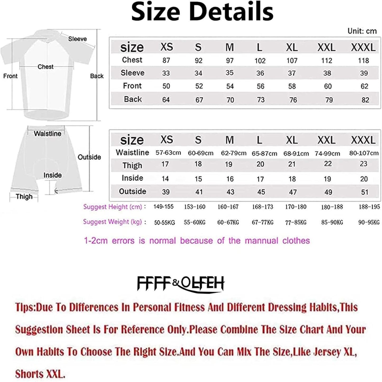 Cycling Best Men's Cycling Jersey Shorts Set - Moisture-Wick, UV Protection