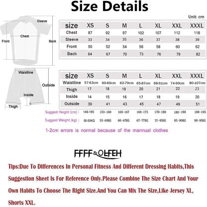 Cycling Best Men's Cycling Jersey Shorts Set - Moisture-Wick, UV Protection