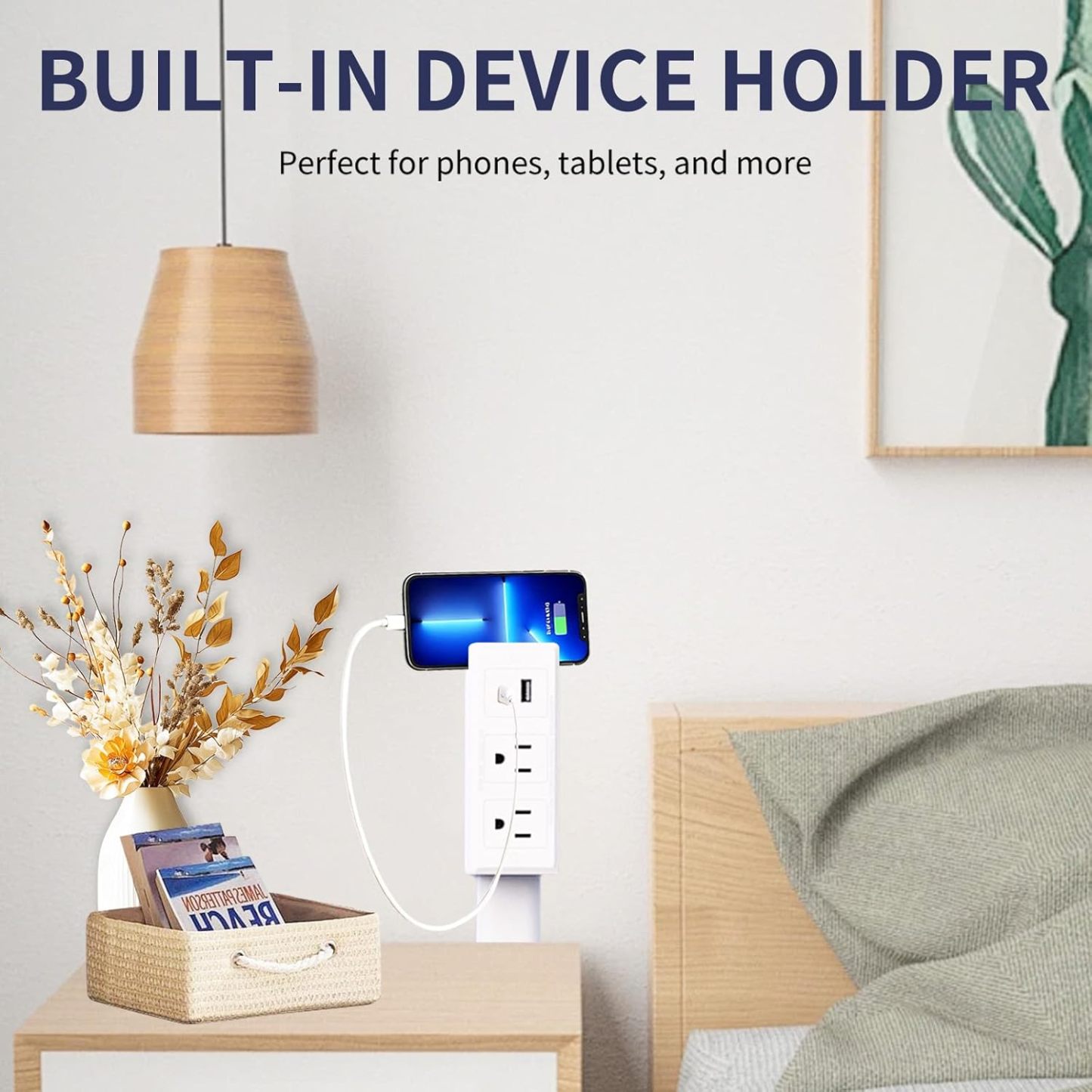 YearPeak Extendable Rotating Outlet & Power Strip with USB Ports