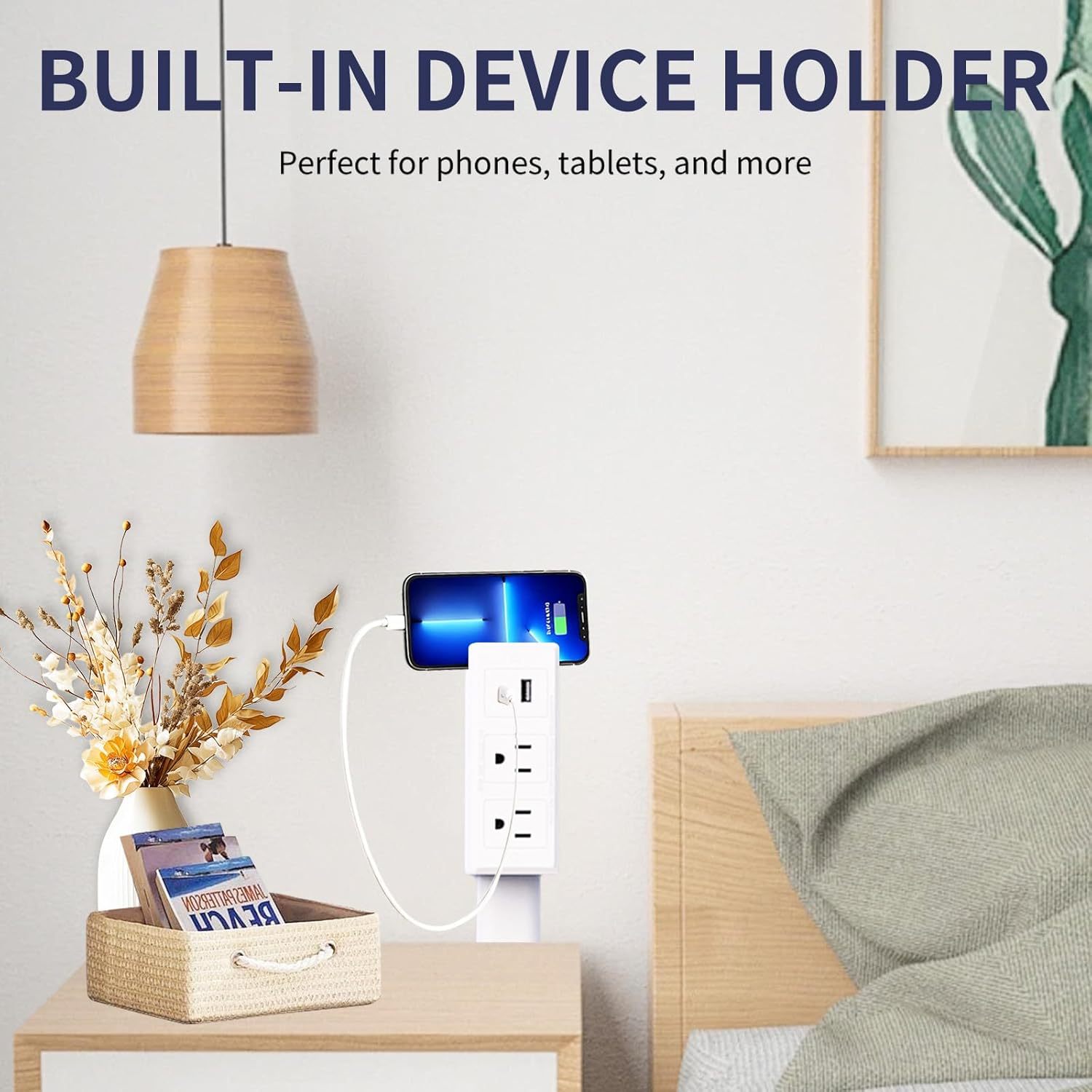 YearPeak Extendable Rotating Outlet & Power Strip with USB Ports