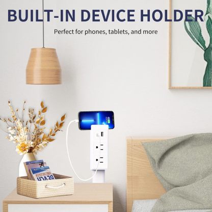 YearPeak Extendable Rotating Outlet & Power Strip with USB Ports