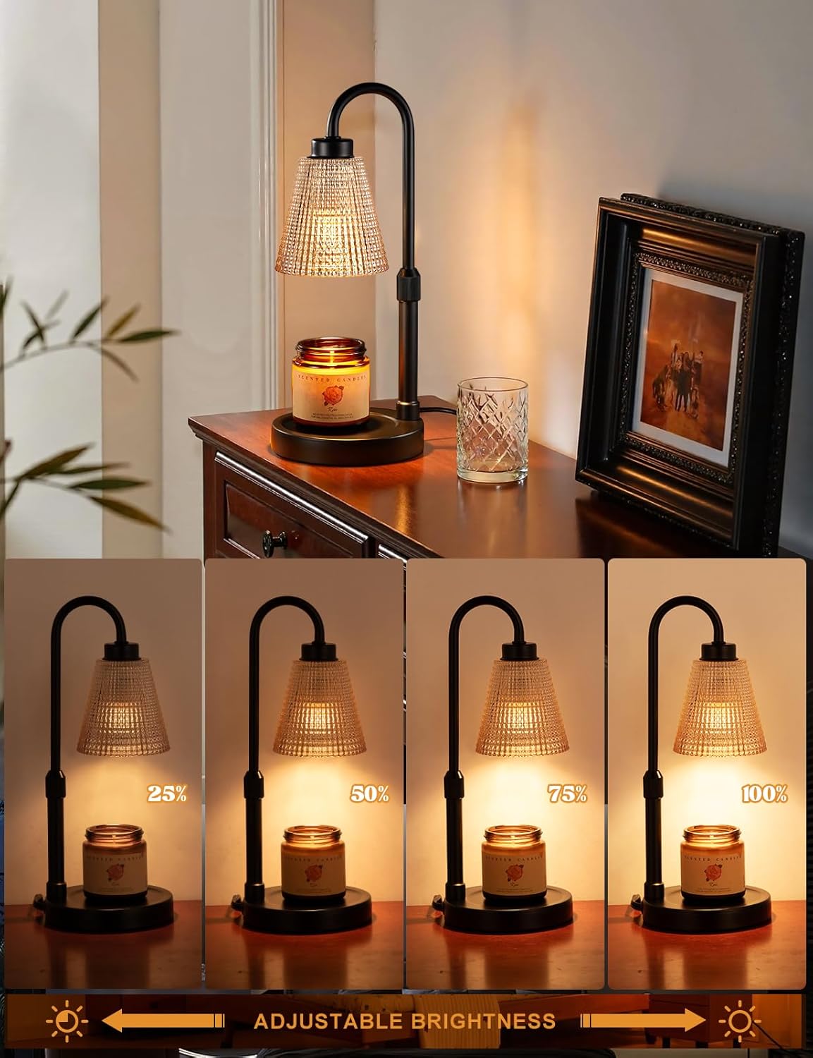 YearPeak Candle Warmer Lamp with Timer & Dimmable Light