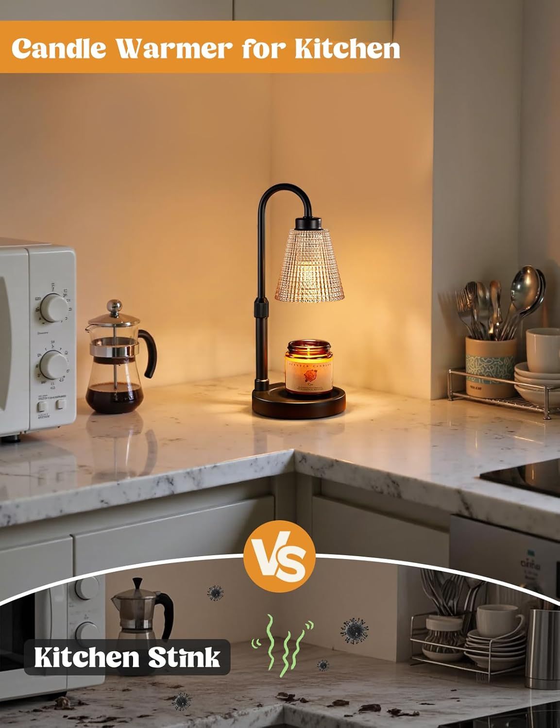 YearPeak Candle Warmer Lamp with Timer & Dimmable Light