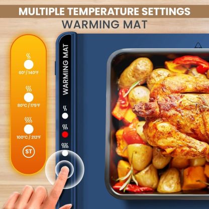 YearPeak Silicone Warming Mat - Adjustable Temperature Buffet Mat with Auto Shut-Off