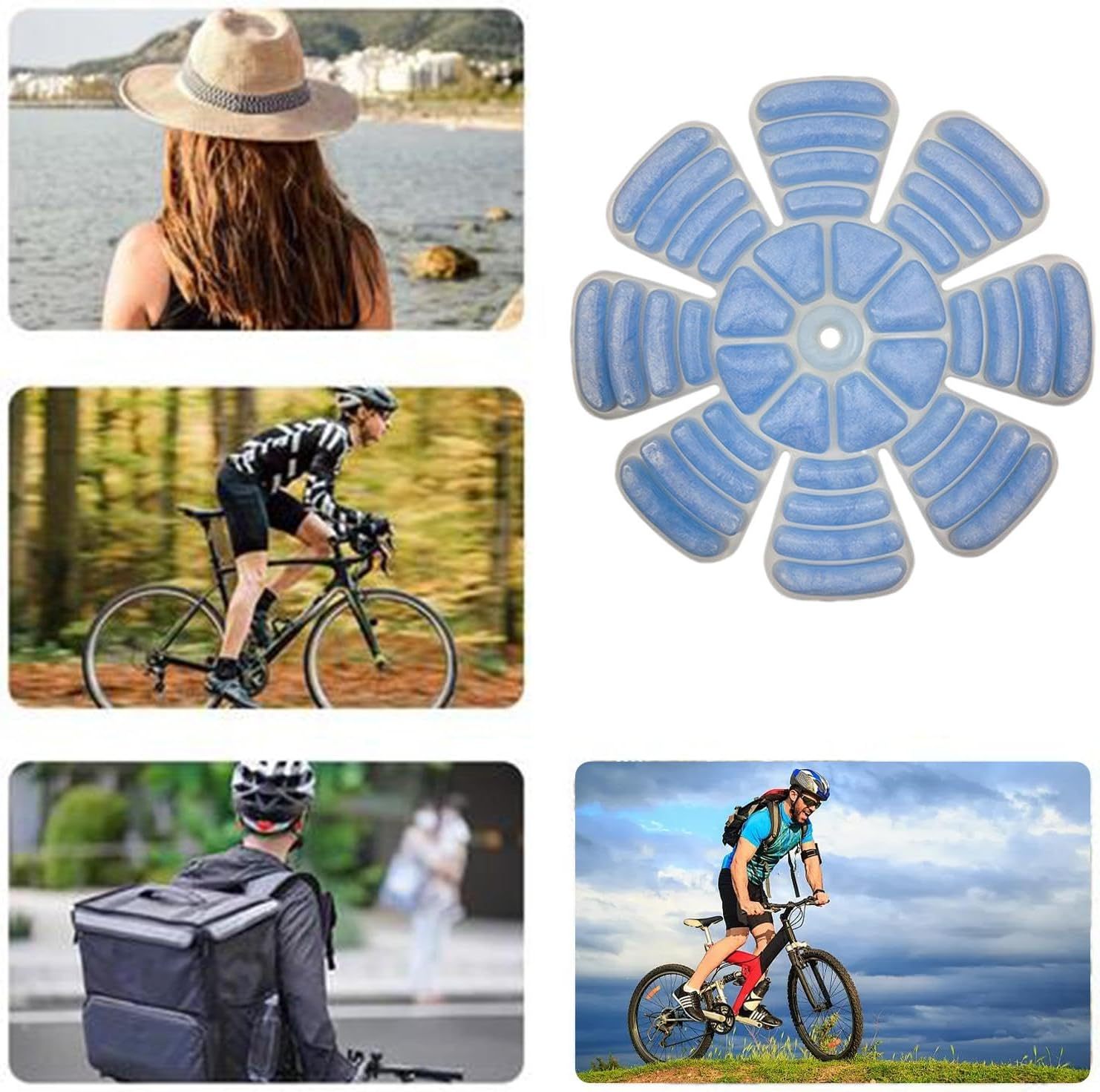 Cycling Best P-CM Cooling Cap Insert - Reusable Instant Cooling Pad for Outdoor