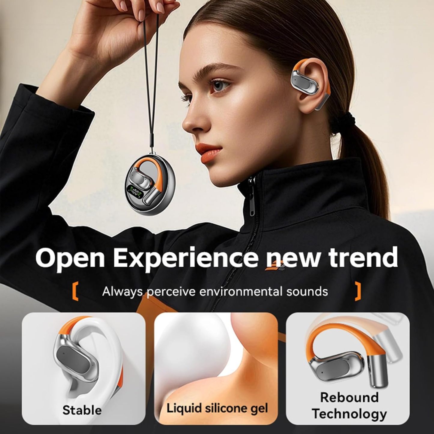 YearPeak AI translation earbuds - Real-Time 144 Language Bluetooth Headphones for iOS/Android