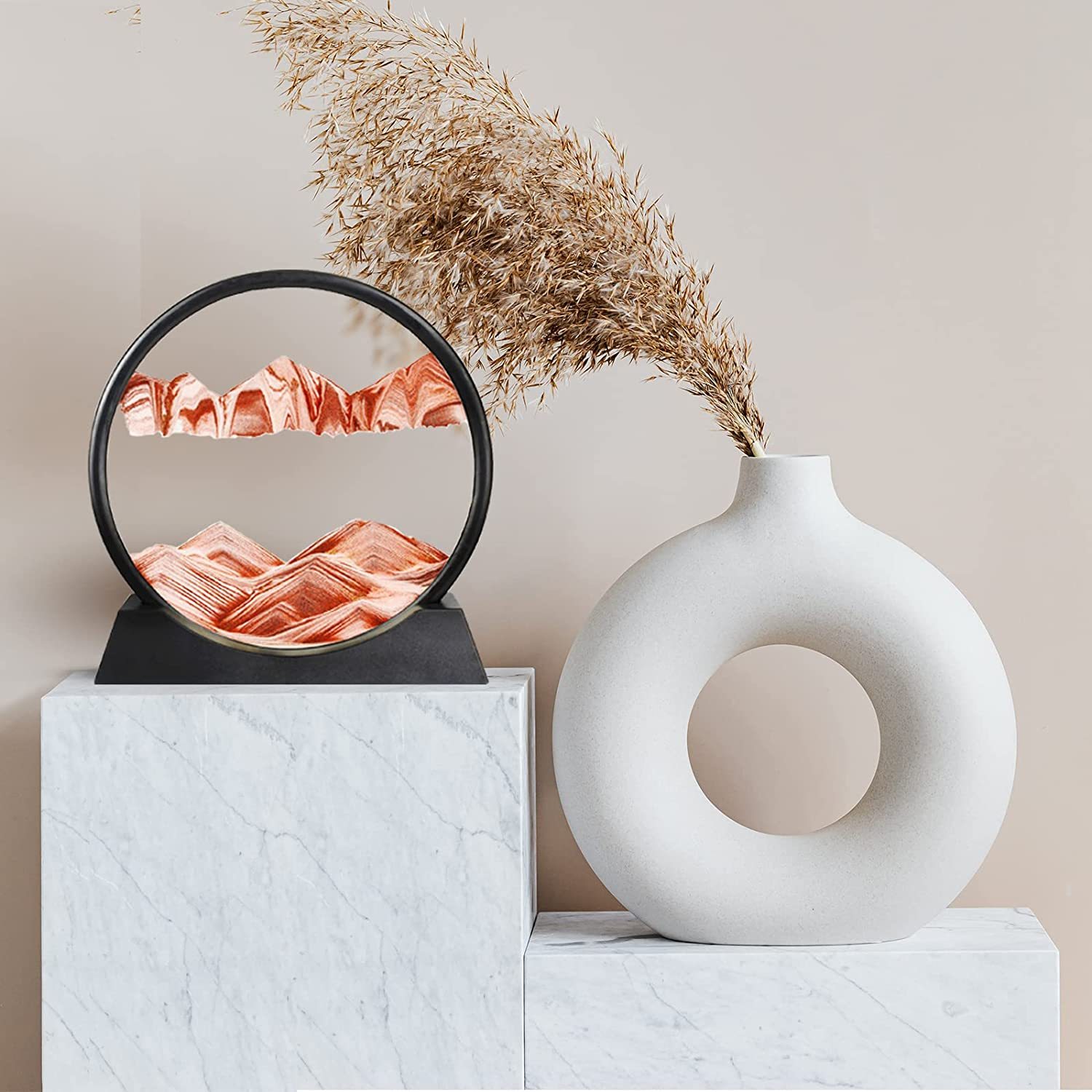 YearPeak Moving Sand Art Frame - Rotating 3D Deep Sea Sandscape Decor