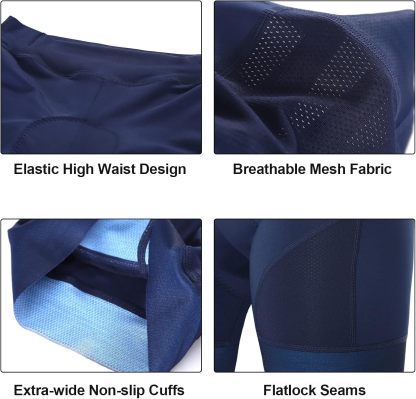  Cycling Best Women's 5D Gel Bike Shorts - Anti-Chafing, Compression Fit