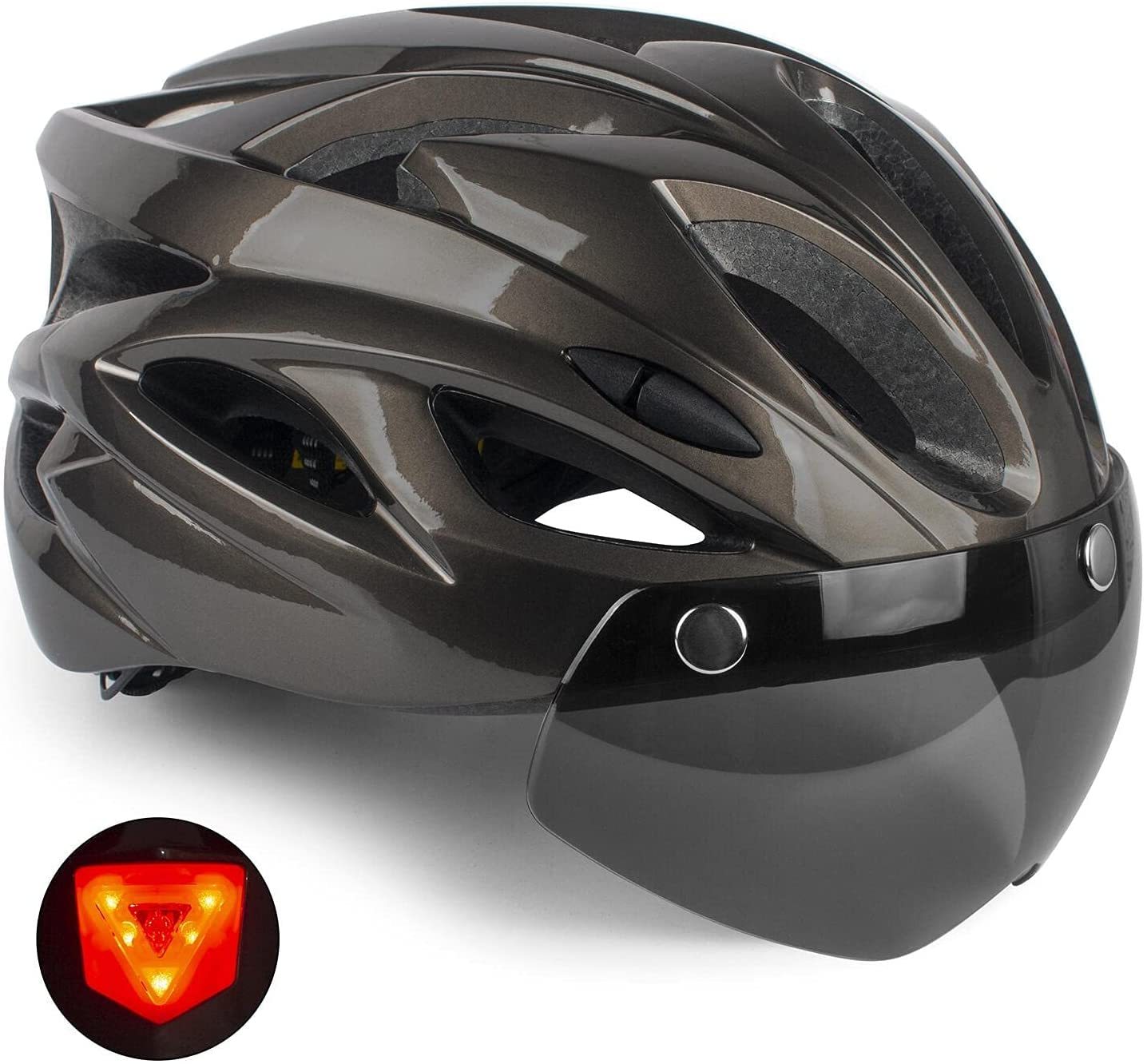 Cycling Best LED Bike Helmet with Magnetic Goggles – Adult Road & MTB