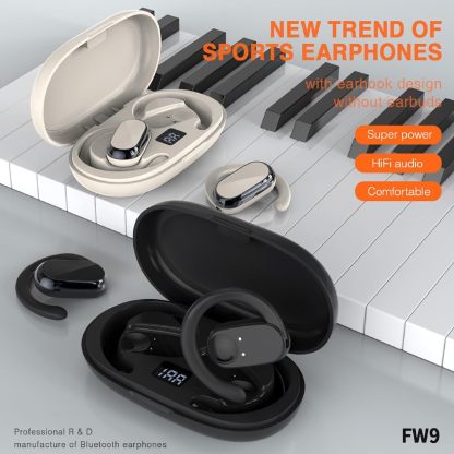 YearPeak Wireless Sports Earbuds - Bluetooth 5.1, ANC, Waterproof, Ear Hook for iOS Android