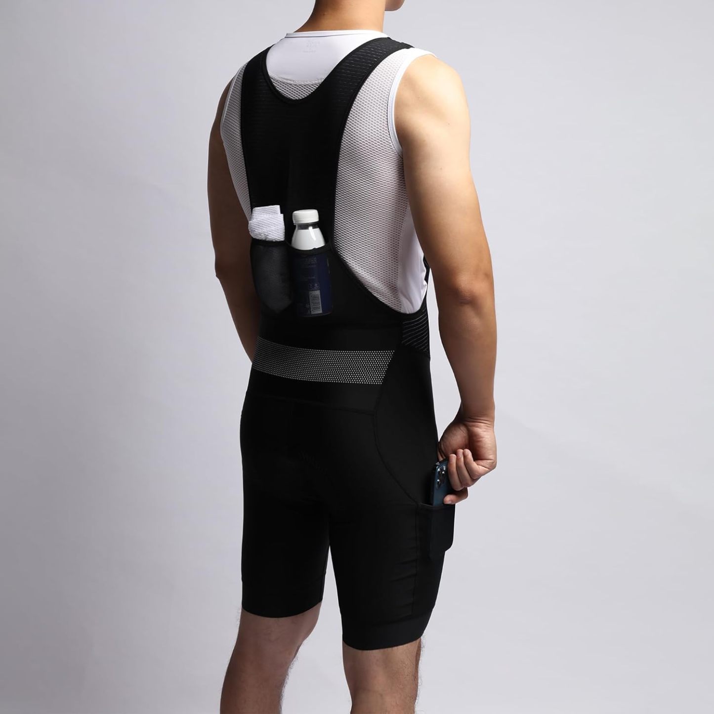 Cycling Best Cargo Bib Shorts -4 Pocket UPF50+ Long Travel Bike Shorts