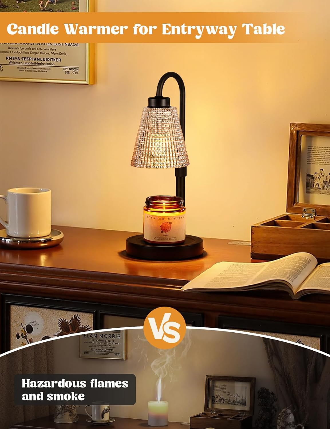 YearPeak Candle Warmer Lamp with Timer & Dimmable Light