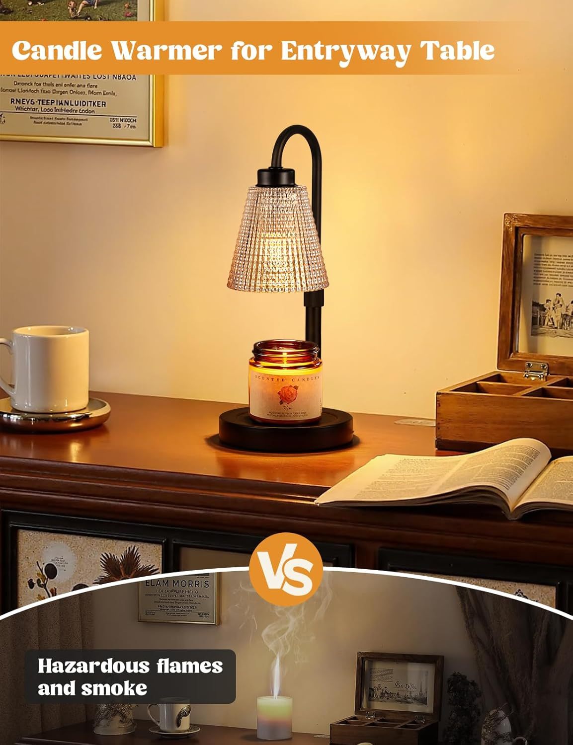 YearPeak Candle Warmer Lamp with Timer & Dimmable Light