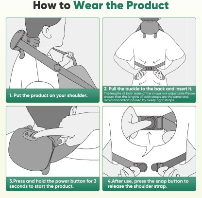 YearPeak Heated Neck & Shoulder Massager – Portable Deep Tissue Relief