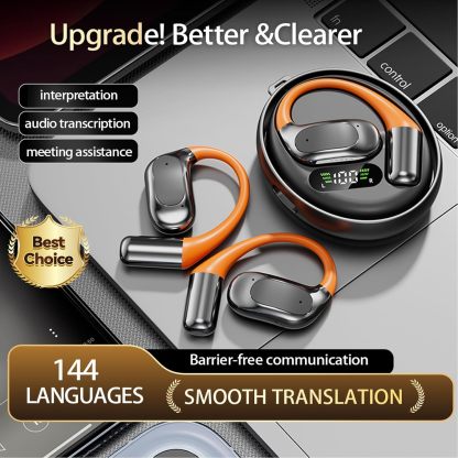YearPeak AI translation earbuds - Real-Time 144 Language Bluetooth Headphones for iOS/Android