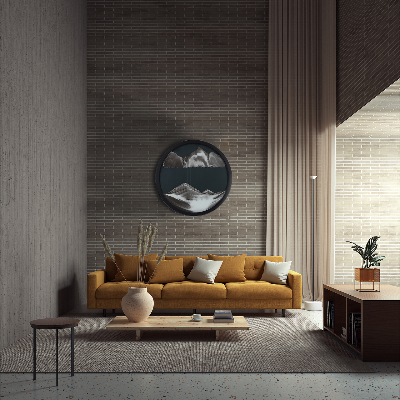 YearPeak Moving Sand Art Wall Decor - Rotating Illusion Sand Scene Picture Frame