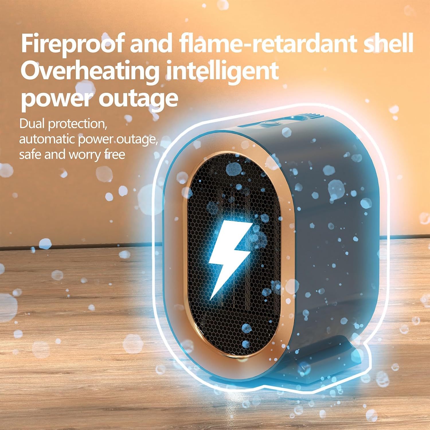 YearPeak Personal Ceramic Space Heater - 1200W Fast Quiet Desk Heater