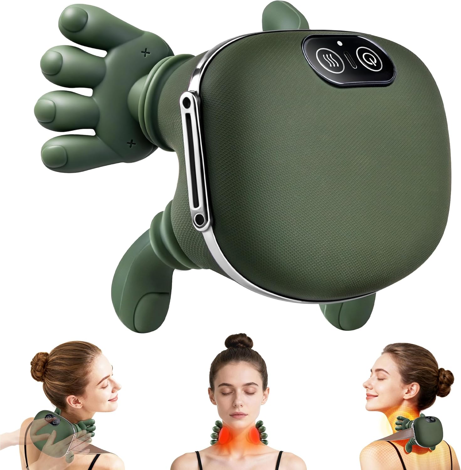 YearPeak Heated Neck & Shoulder Massager – Portable Deep Tissue Relief