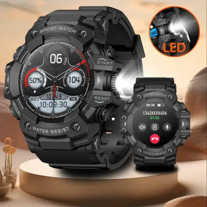 YearPeak Fitness Smartwatch - Bluetooth Running Watch with Pedometer, Sleep Tracker,  Waterproof