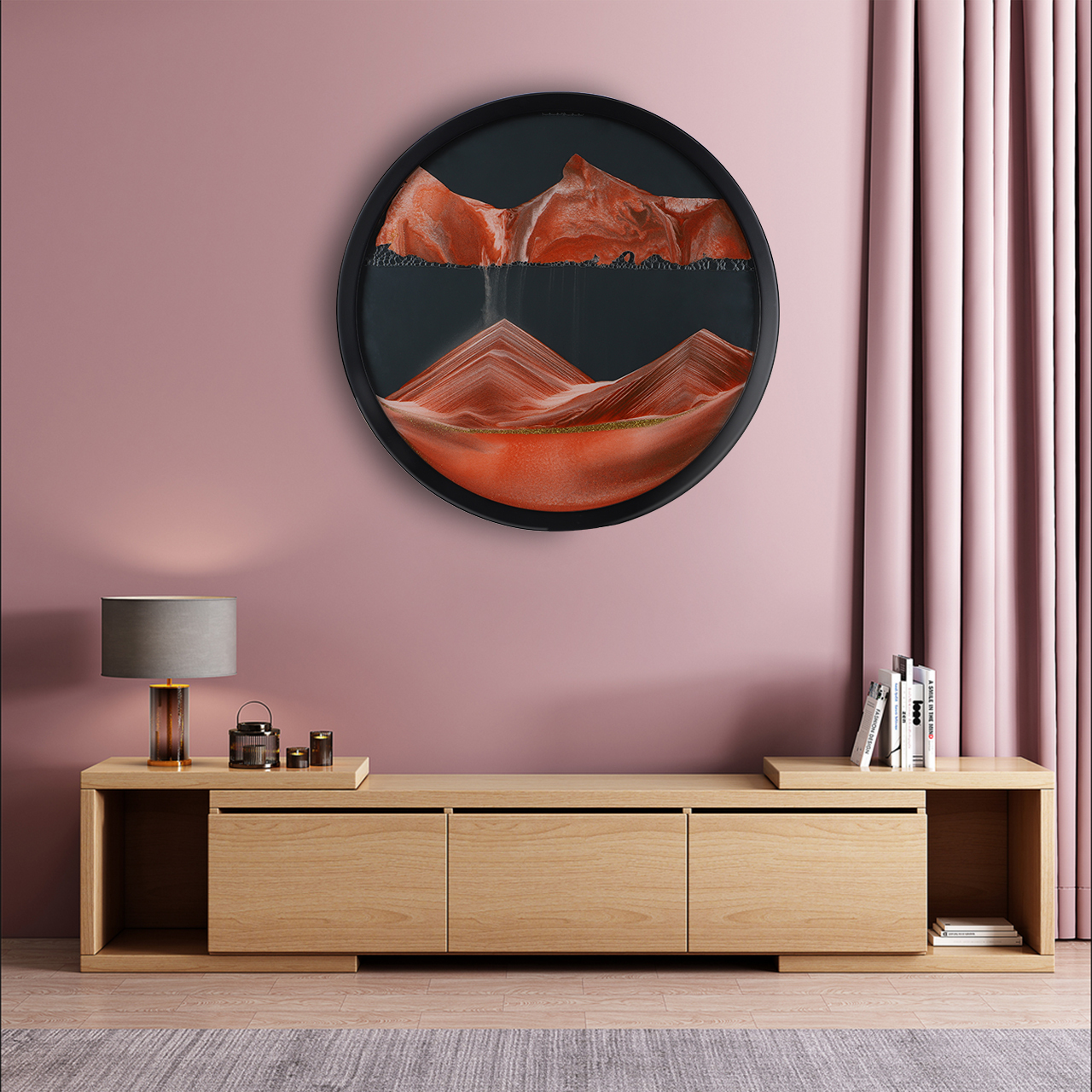 YearPeak Moving Sand Art Wall Decor - Rotating Illusion Sand Scene Picture Frame