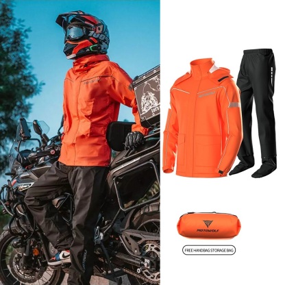 Cycling Best Men's Waterproof Motorcycle Raincoat Suit jacket & Pants
