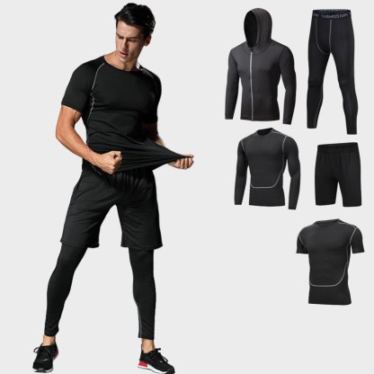 Cycling Best 5-Piece Men's Compression Sportswear Set  Gym, Running Cycling