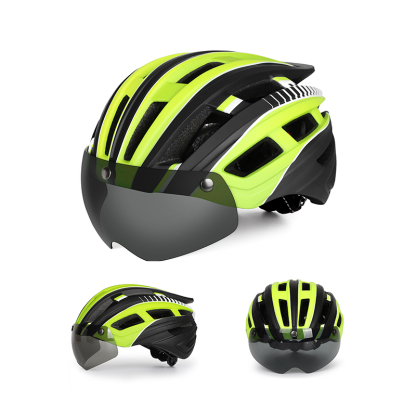 Cycling Best LED Ventilated Bike Helmet with Magnetic Visor & Adjustable Fit