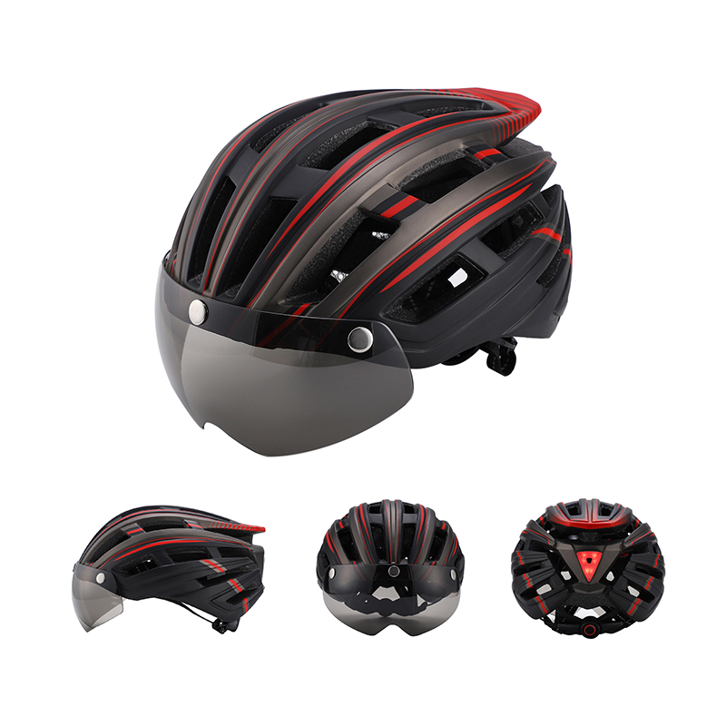 Cycling Best LED Bike Helmet with Magnetic Visor & Adjustable Fit