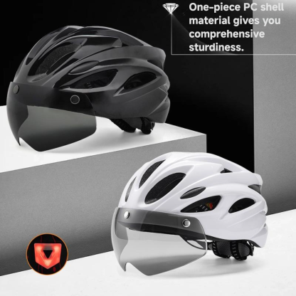 Cycling Best LED Bike Helmet with Magnetic Goggles – Adult Road & MTB