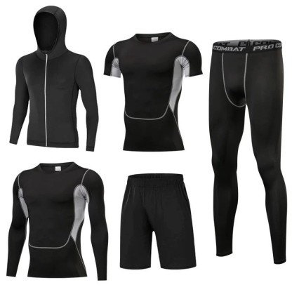 Cycling Best 5-Piece Men's Compression Sportswear Set  Gym, Running Cycling