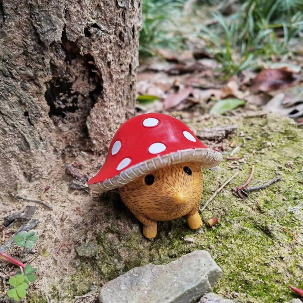 Mushroom Garden Hedgie Garden Ornaments