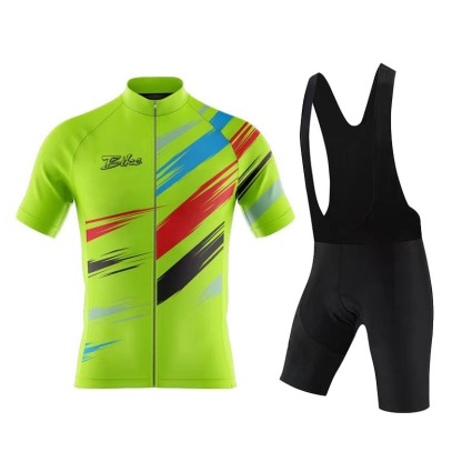 Cycling Best Men's Anti-Sweat UV-Protective Bib Jersey & Shorts Set