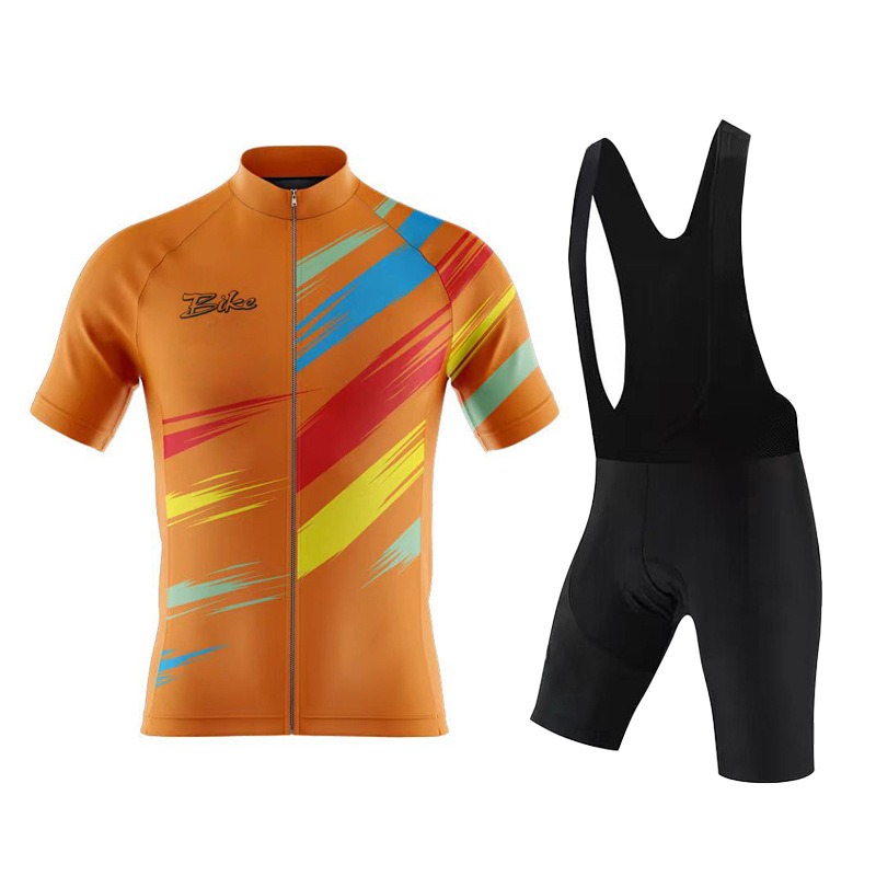 Cycling Best Men's Anti-Sweat UV-Protective Bib Jersey & Shorts Set