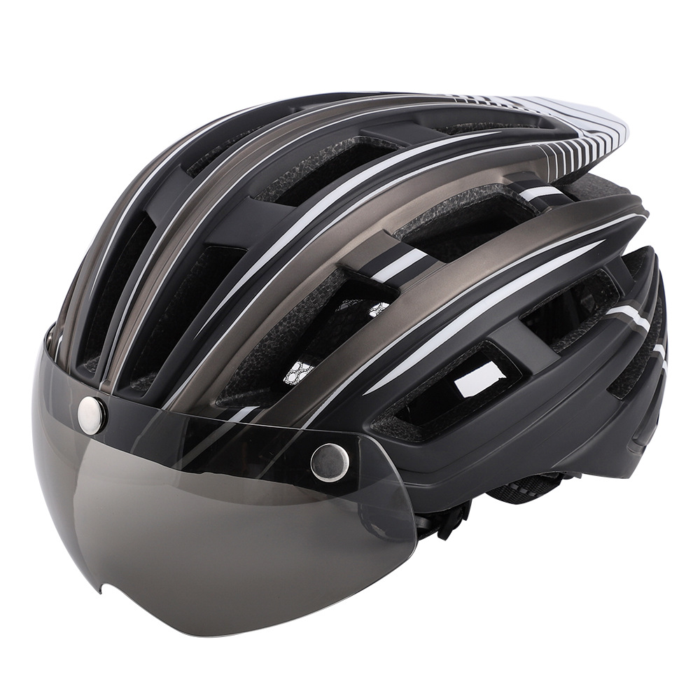 Cycling Best LED Ventilated Bike Helmet with Magnetic Visor & Adjustable Fit