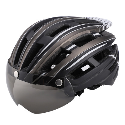 Cycling Best LED Ventilated Bike Helmet with Magnetic Visor & Adjustable Fit