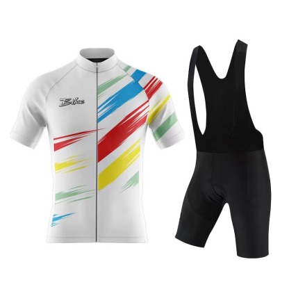 Cycling Best Men's Anti-Sweat UV-Protective Bib Jersey & Shorts Set