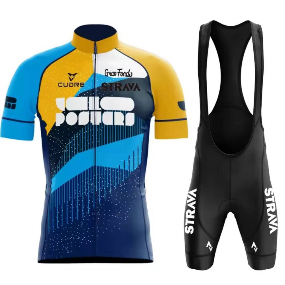 YearPeak - Vibrant Cycling Jersey Set | Men's Road Bike Jersey & Bib Shorts