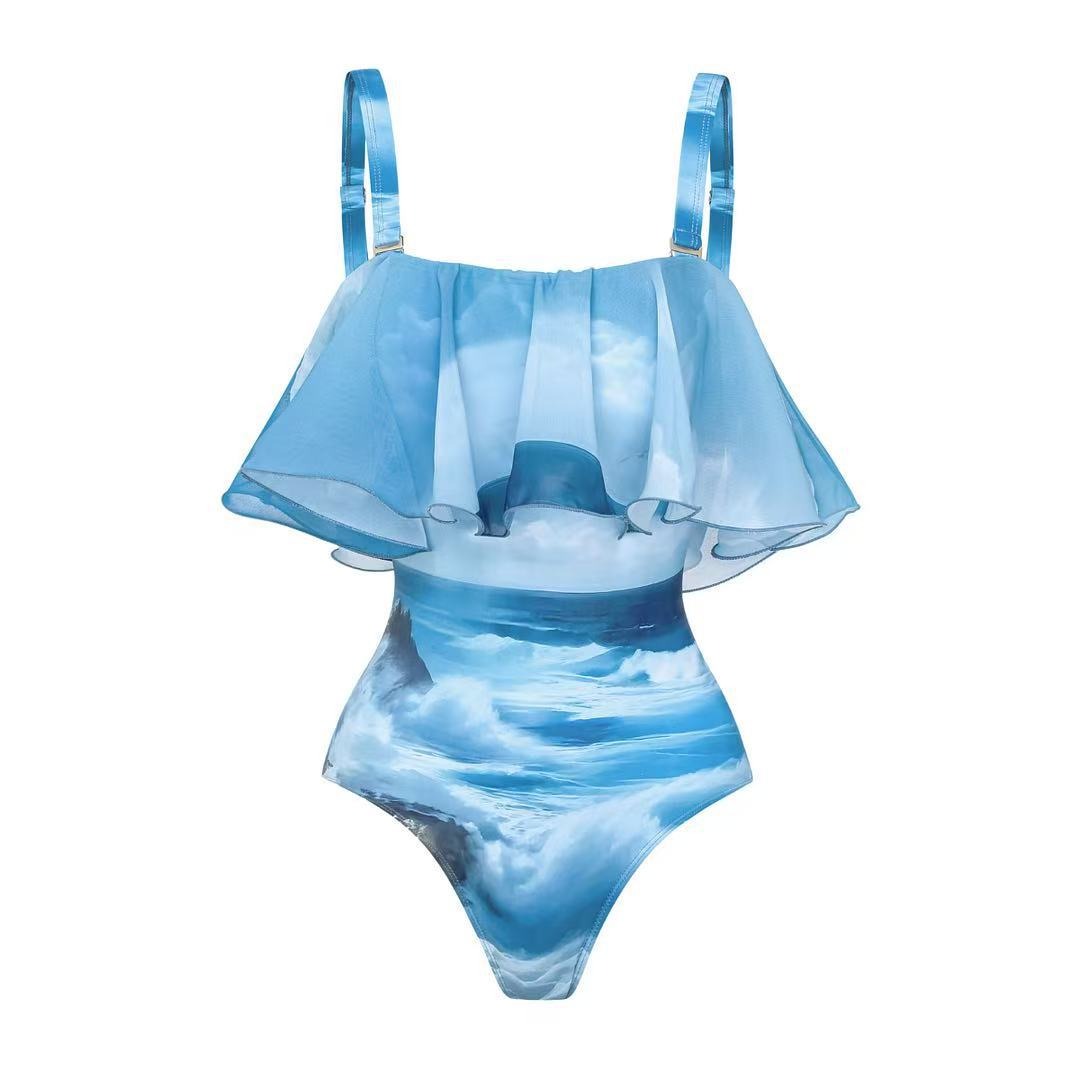 YearPeak Push-Up Bikini Set with Skirt Cover-Up -Sexy Summer Swimwear